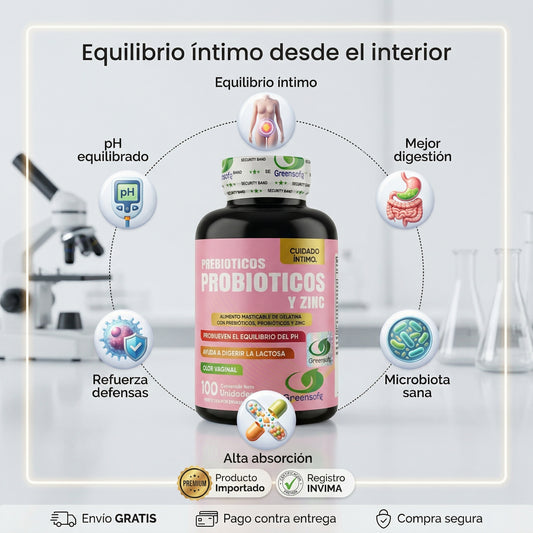 Prebióticos, probióticos y zinc